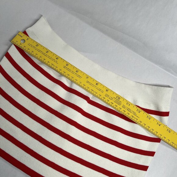 Y2K ASOS Tube Top Red White Striped Stretch Size US 8 Medium - Picture 3 of 5